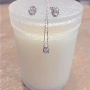 Diamond Splendor-Swarovski Stone Earrings & Necklace